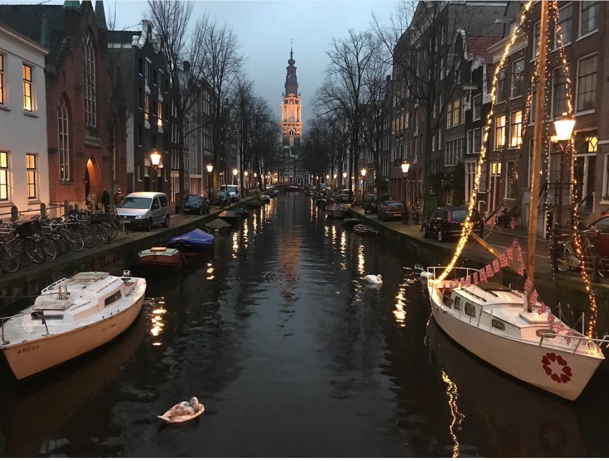 A canal in Amsterdam